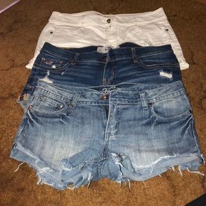 Lot of 3 Size 5 Denim Shorts (Hollister)